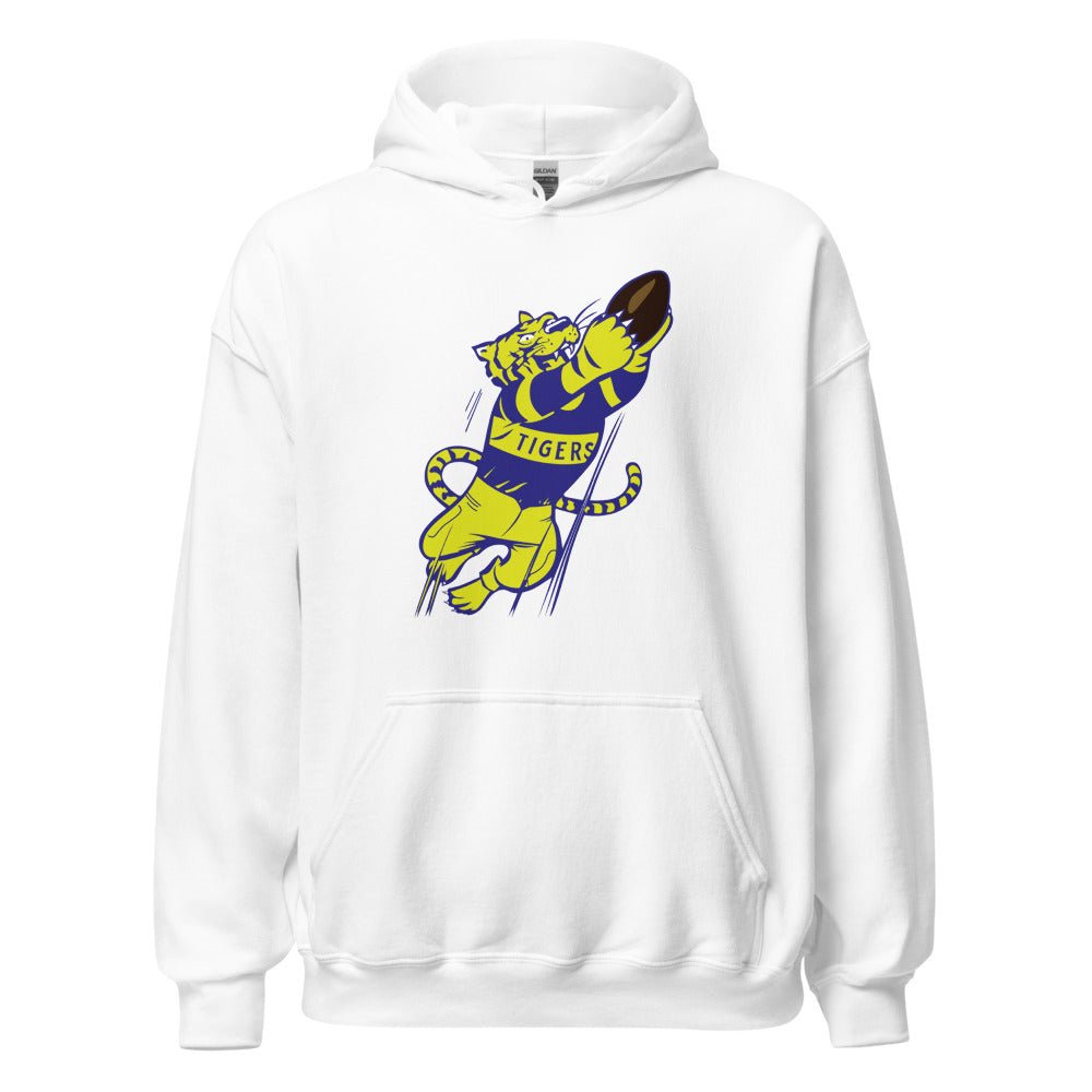 Vintage LSU Football Hoodie - 1950s Tiger Football Art Hoodie - rivalryweek