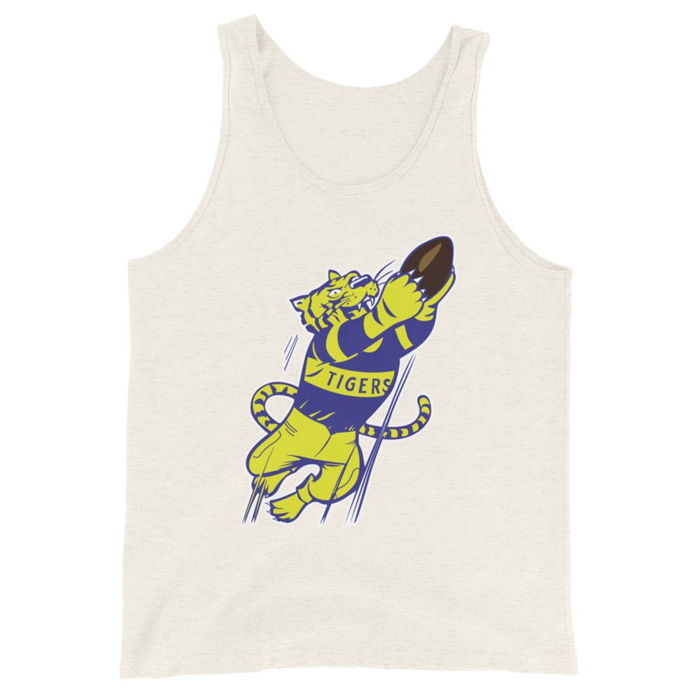 Vintage LSU Football Men's Tank Top - 1950s Tiger Football Art Mens Tank Top - rivalryweek