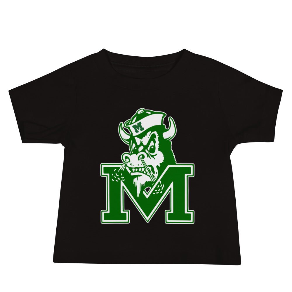 Vintage Marshall University Baby T Shirt - 1950s Bison Mascot Sailor Art Baby Staple Tee - rivalryweek