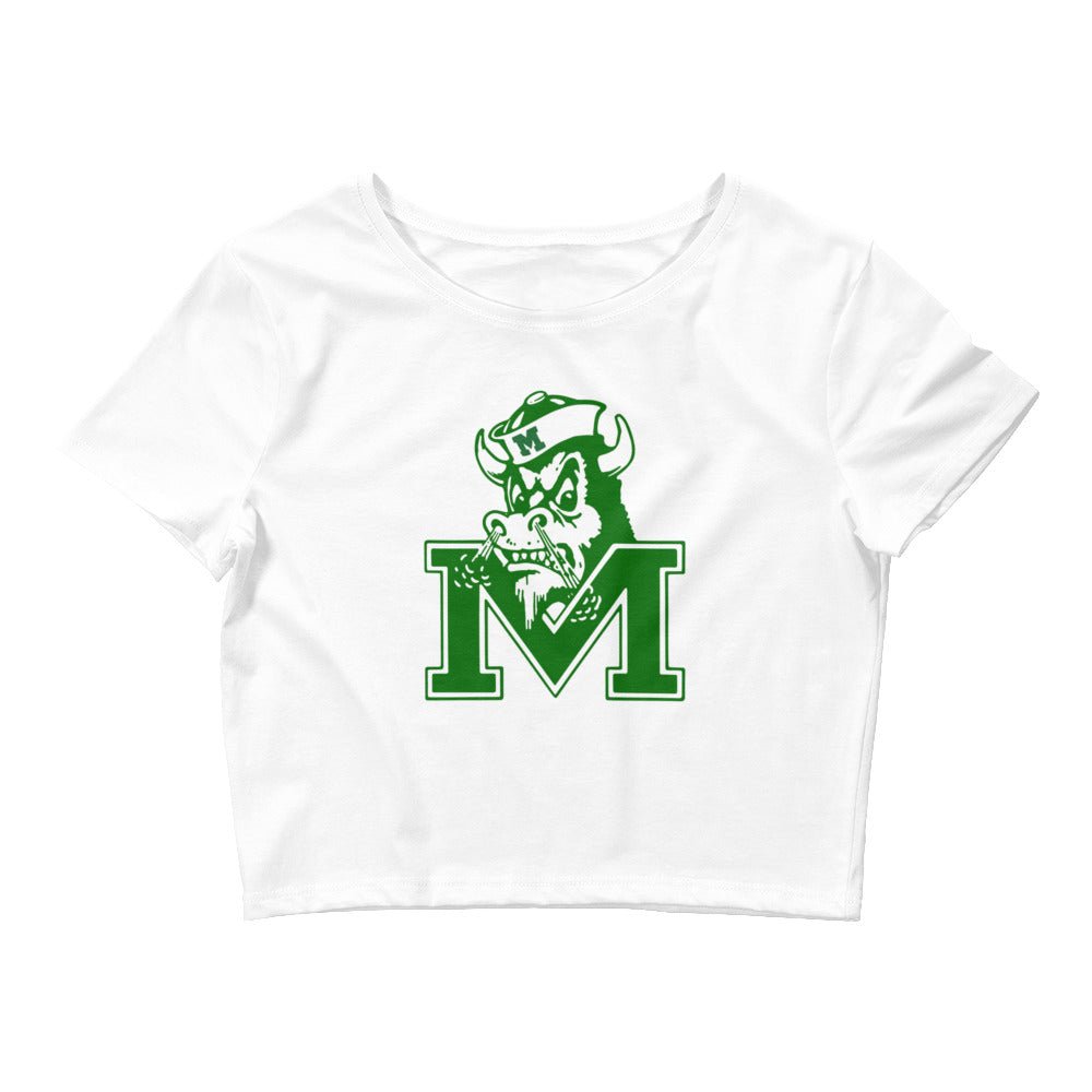 Vintage Marshall University Crop Top - 1950s Bison Mascot Sailor Art Crop Top - rivalryweek