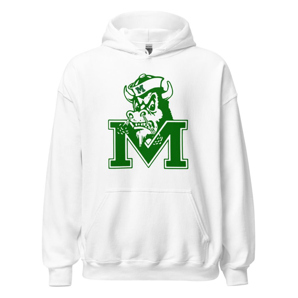 Vintage Marshall University Hoodie - 1950s Bison Mascot Sailor Art Hoodie - rivalryweek