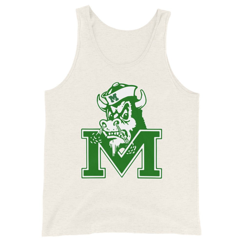 Vintage Marshall University Men's Tank Top - 1950s Bison Mascot Sailor Art Mens Tank Top - rivalryweek