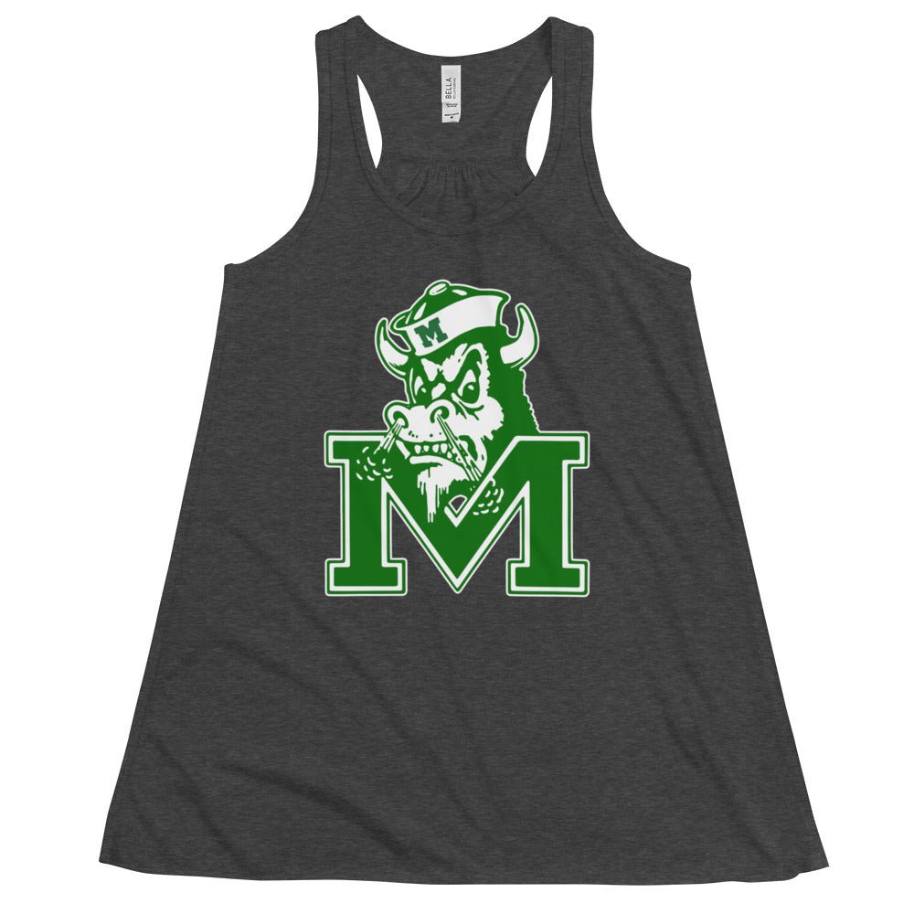 Vintage Marshall University Women's Flowy Tank Top - 1950s Bison Mascot Sailor Art W Tank Top - rivalryweek