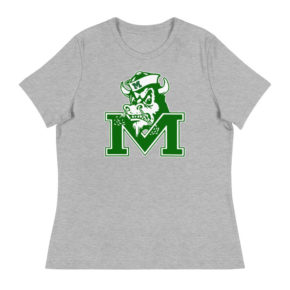 Vintage Marshall University Women's Relaxed Shirt - 1950s Bison Mascot Sailor Art W Relaxed T Shirt - rivalryweek