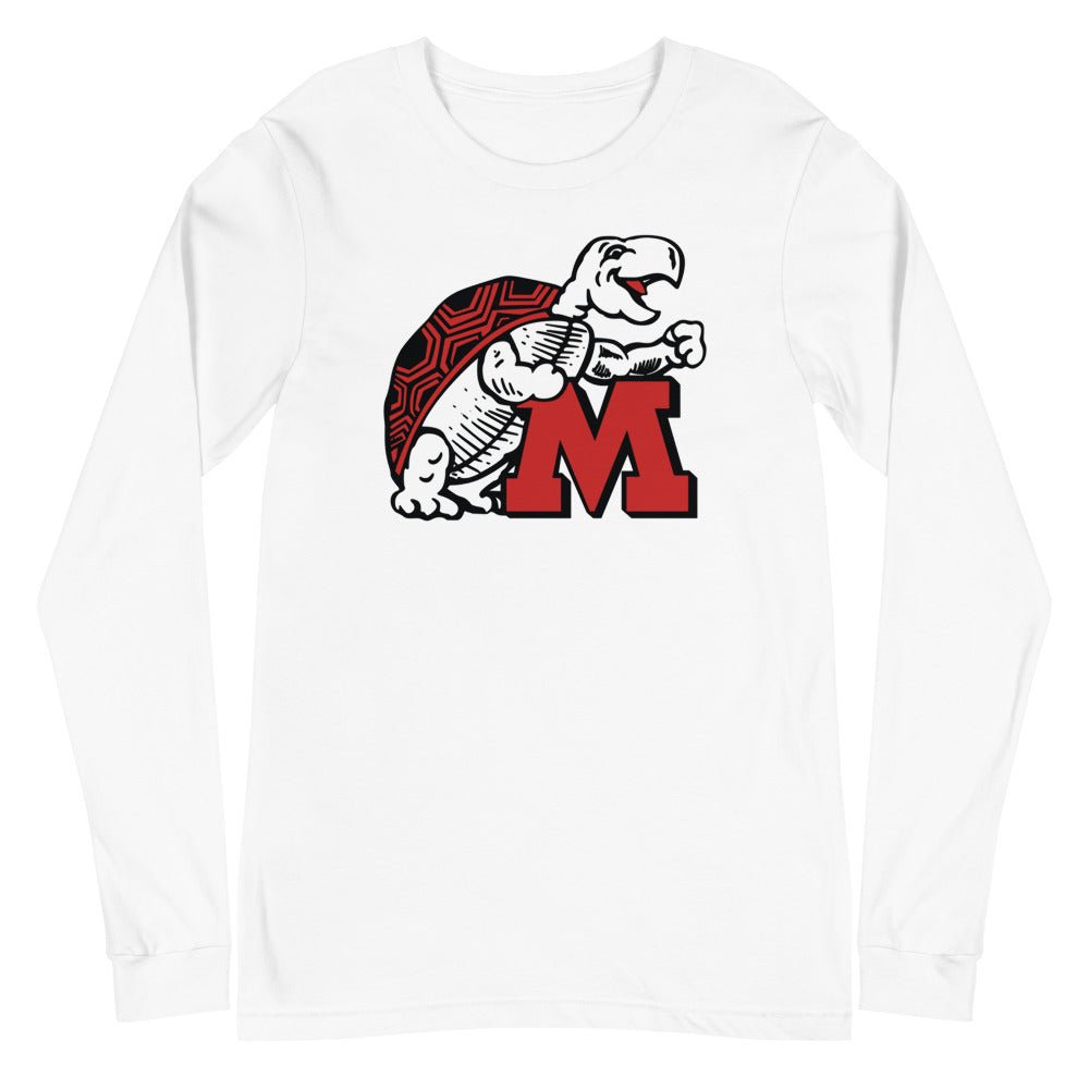 Vintage Maryland Long Sleeve Shirt - 1933 Happy Terrapin Art Long Sleeve Shirt - rivalryweek