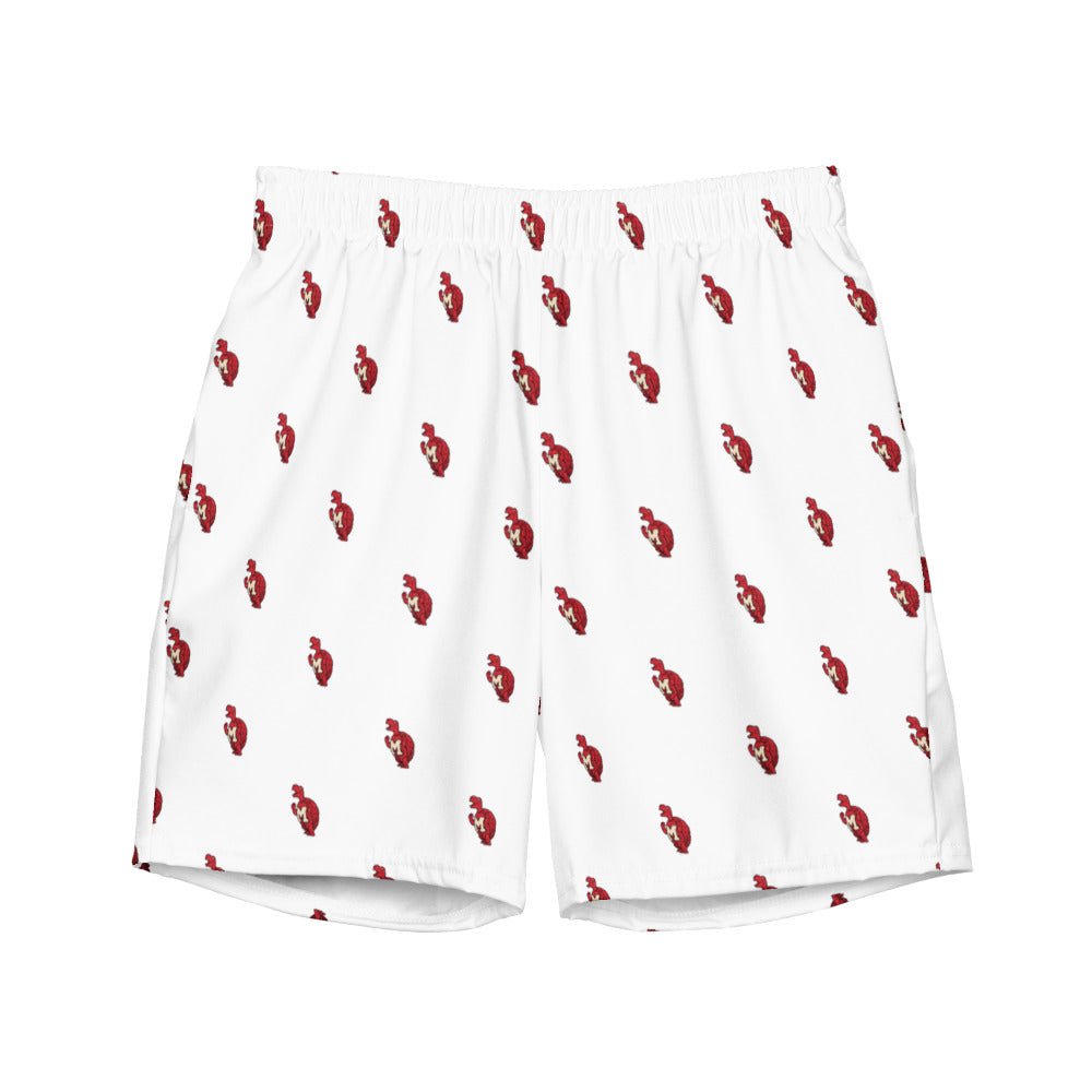 Vintage Maryland Swim Trunks - 1963 Happy Terrapin White Pattern Swim Trunks - Rivalry Week