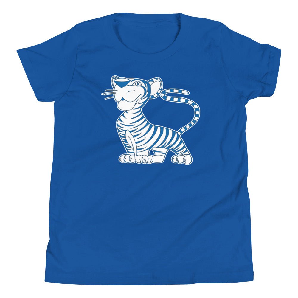 Vintage Memphis Kids Youth Shirt - 1960s Memphis Tiger Mascot Art Youth Staple Tee - rivalryweek