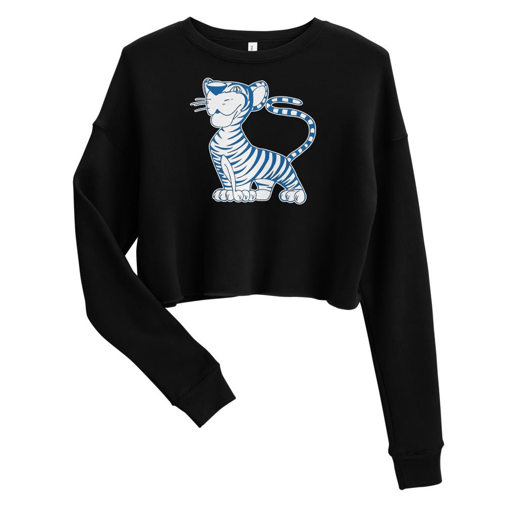 Vintage Memphis Women's Cropped Sweatshirt - 1960s Memphis Tiger Mascot Art Cropped Sweatshirt - rivalryweek