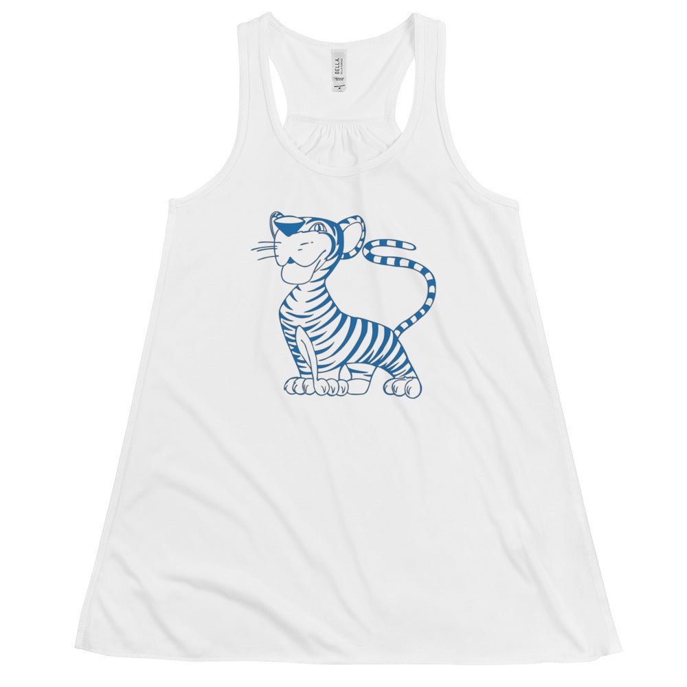 Vintage Memphis Women's Flowy Tank Top - 1960s Memphis Tiger Mascot Art W Tank Top - rivalryweek