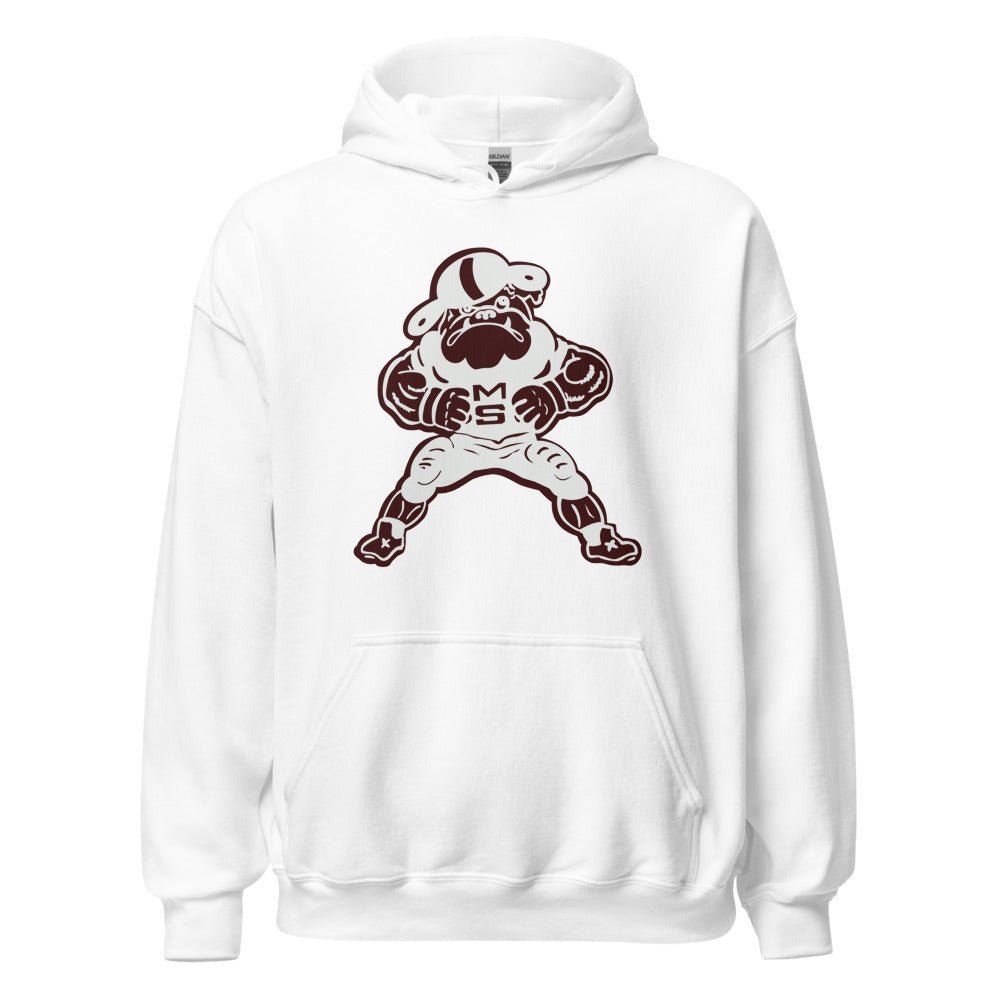 Vintage Mississippi State Football Hoodie - 1950s Bulldogs Football Art Hoodie - rivalryweek