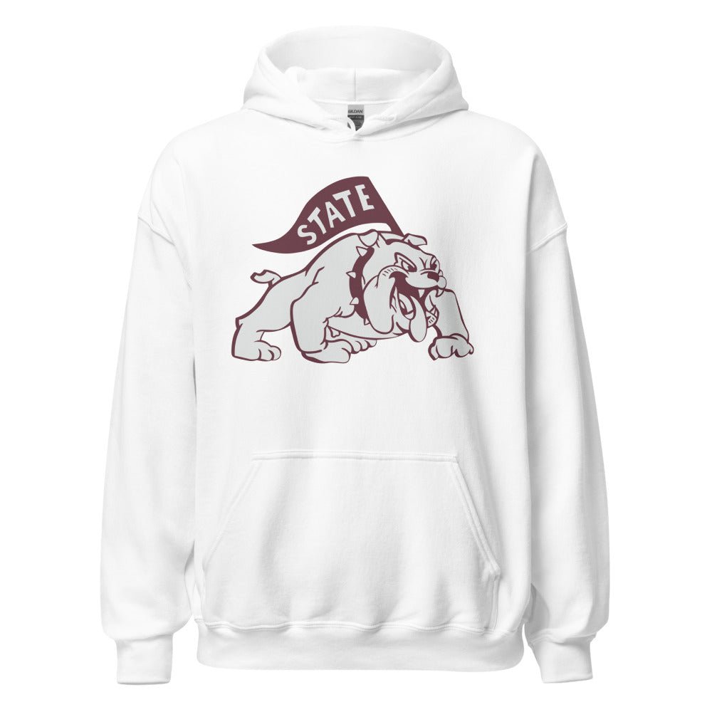 Vintage Mississippi State Hoodie - 1950s State Bulldog Art Hoodie - rivalryweek