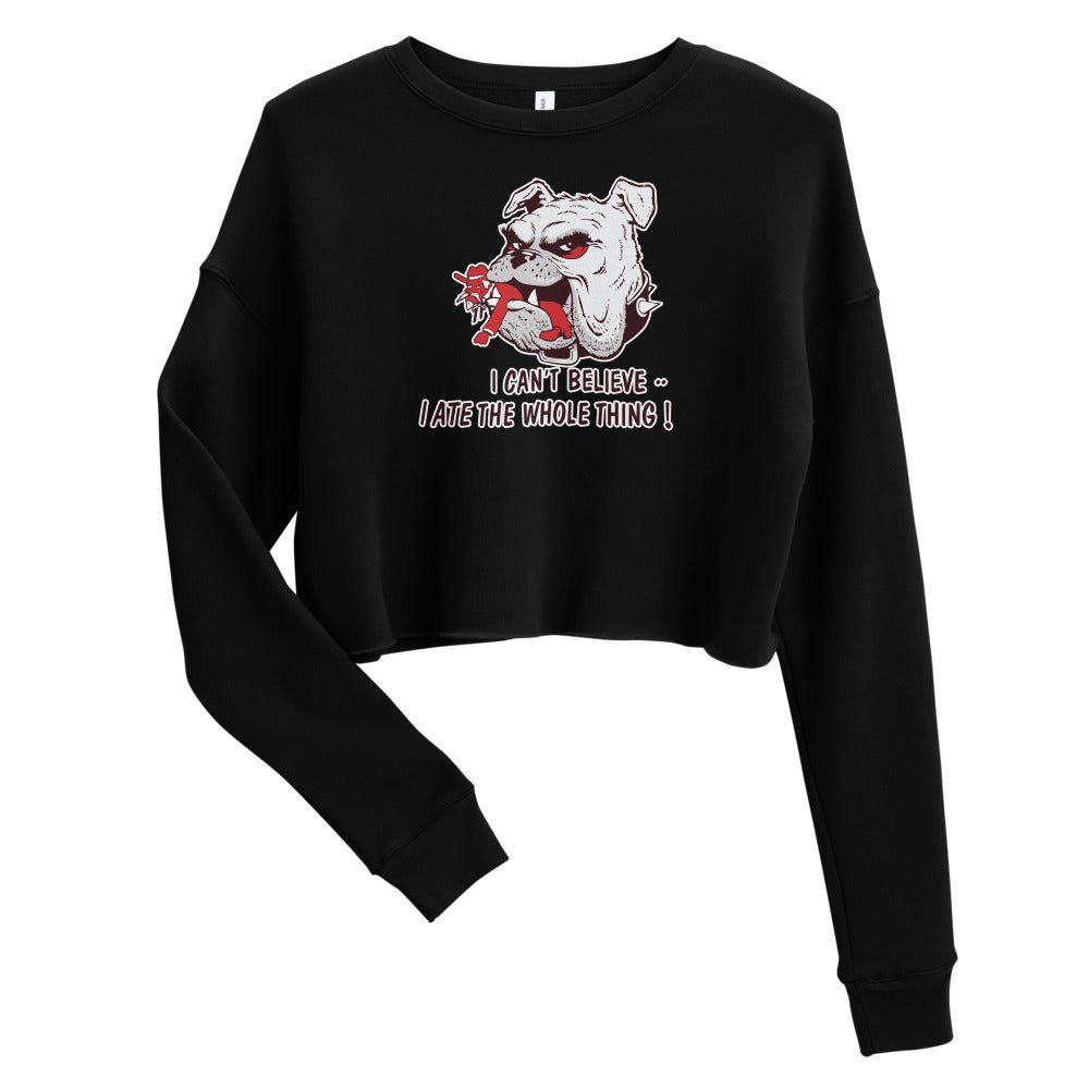 Vintage Mississippi State Rivalry Women's Cropped Sweatshirt - 1950s Rebel Chew Toy Art Cropped Sweatshirt - rivalryweek