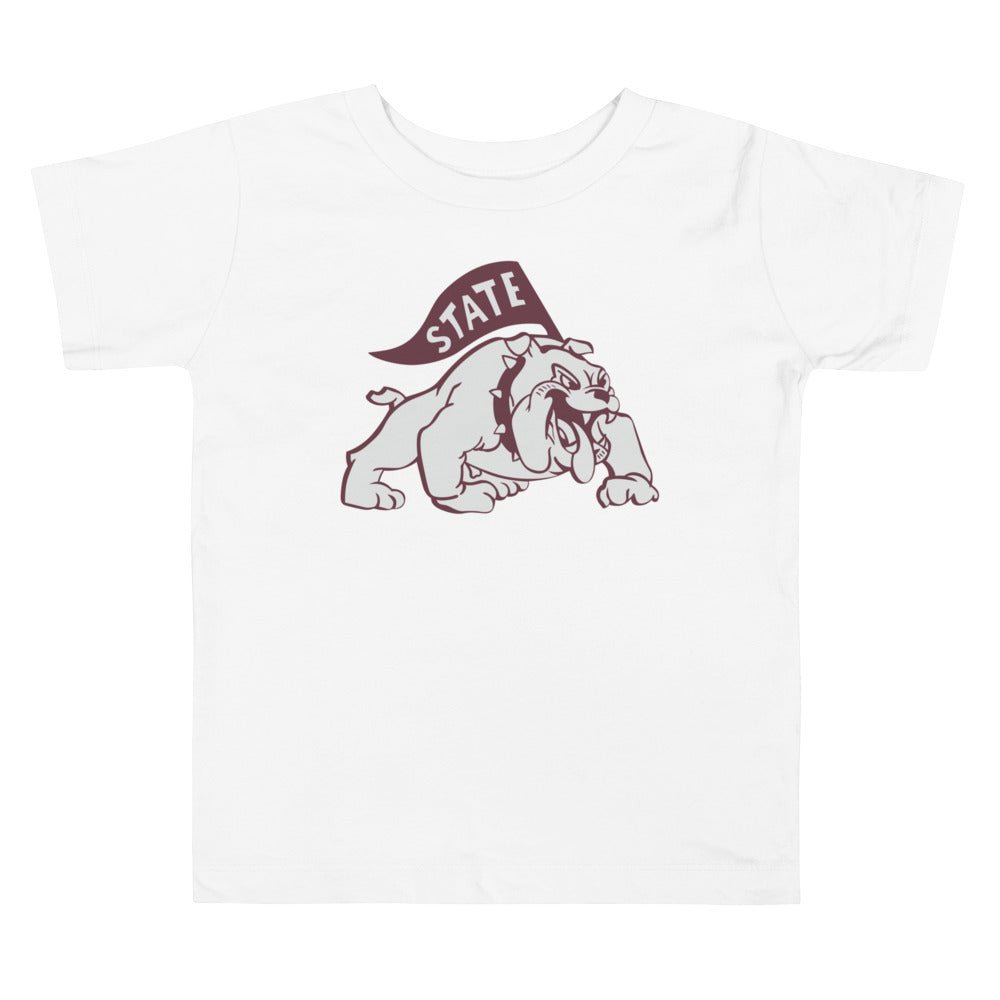 Vintage Mississippi State Toddler T Shirt - 1950s State Bulldog Art Toddler Staple Tee - rivalryweek