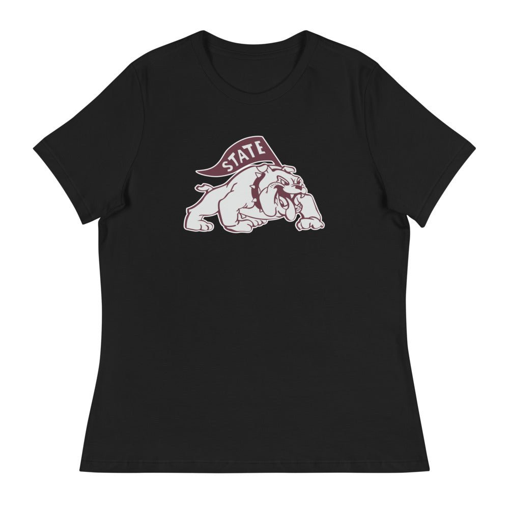 Vintage Mississippi State Women's Relaxed Shirt - 1950s State Bulldog Art W Relaxed T Shirt - rivalryweek