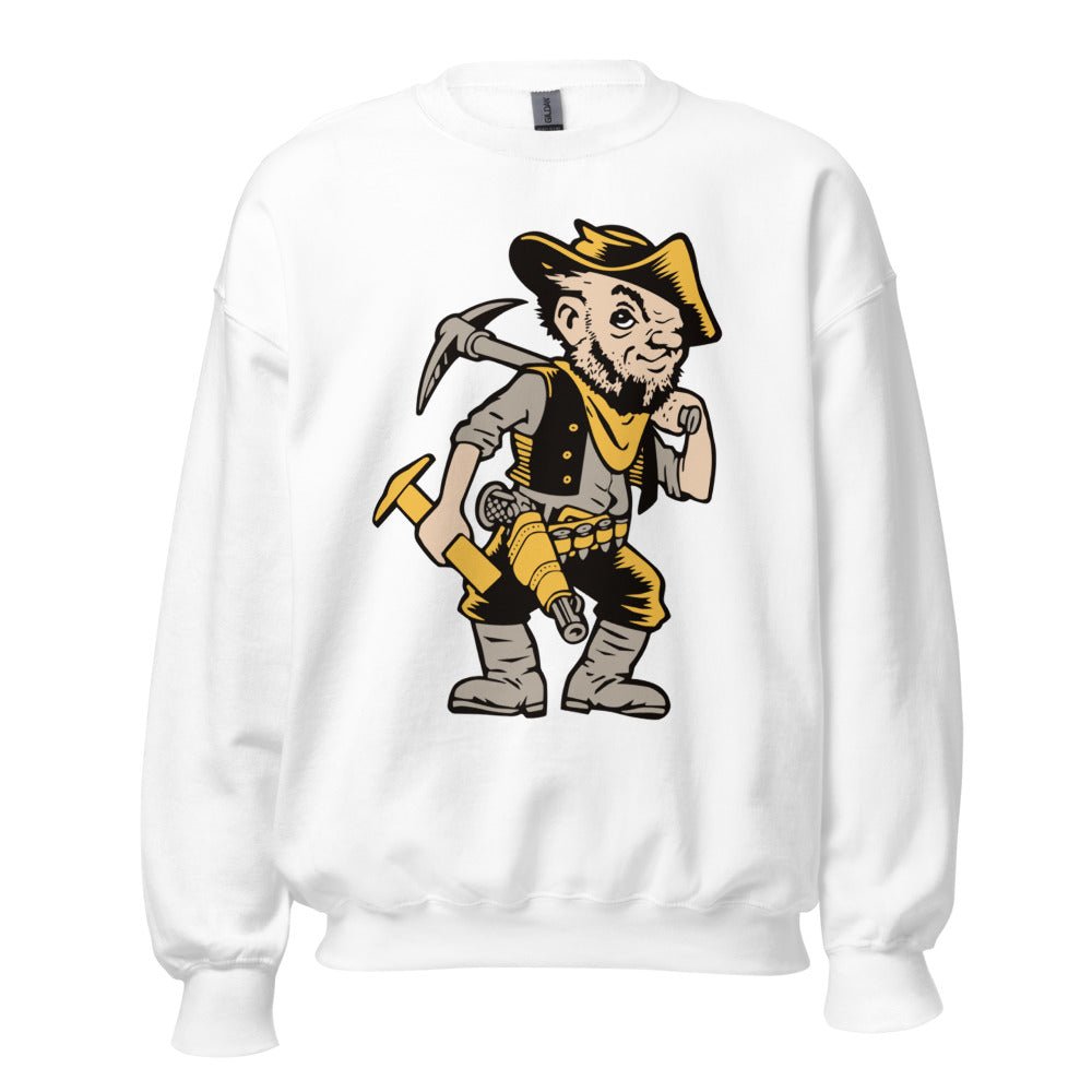 Vintage Missouri S&T (Mines) Crew Neck Sweatshirt - 1940s Missouri Miner Art Sweatshirt - Rivalry Week