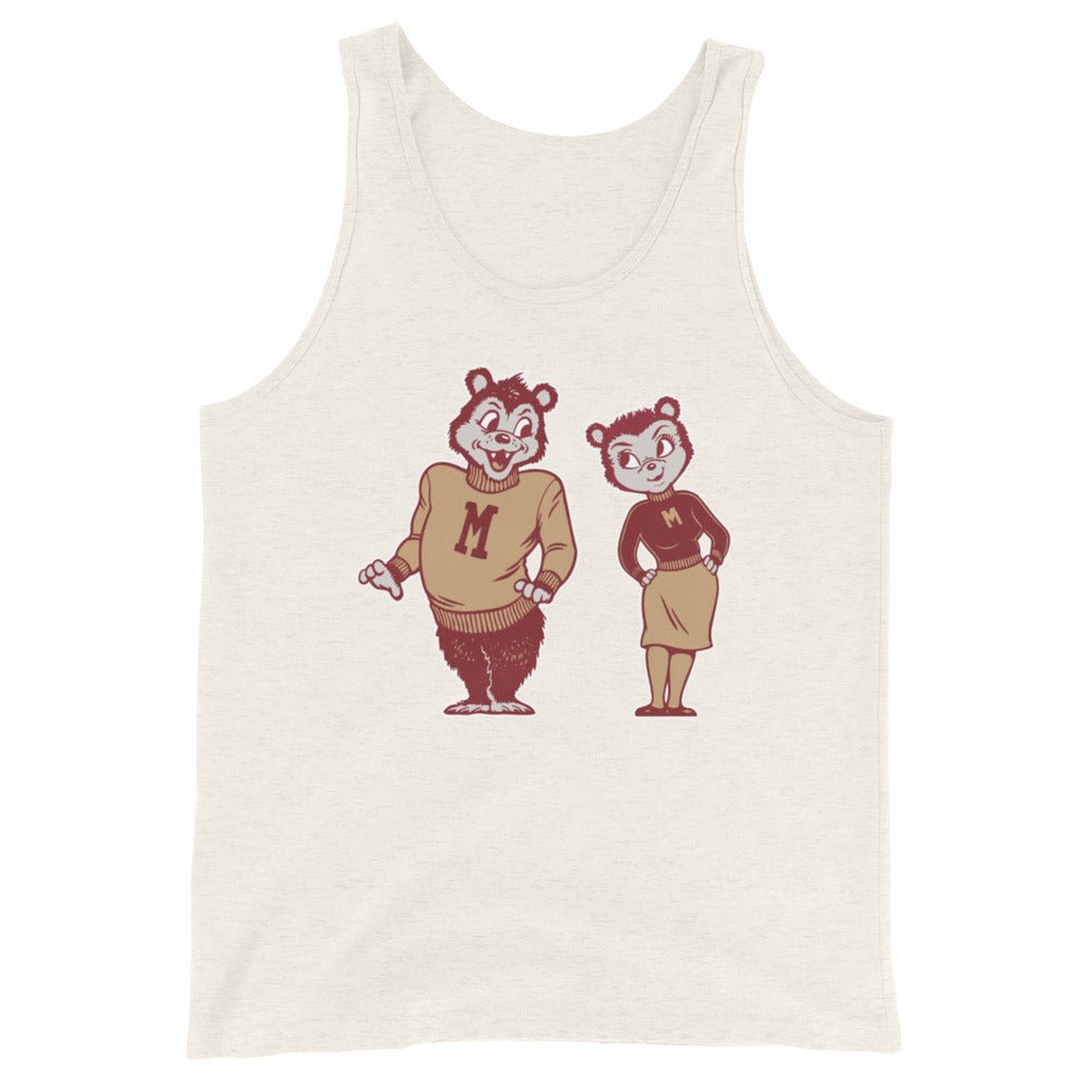 Vintage Montana Mascots Men's Tank Top - 1950s Grizzlies in Love Art Mens Tank Top - Rivalry Week