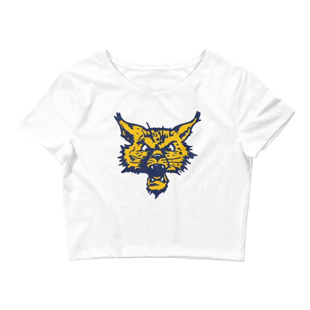 Vintage Montana State Crop Top - 1950s Wild Cat Art Crop Top - Rivalry Week