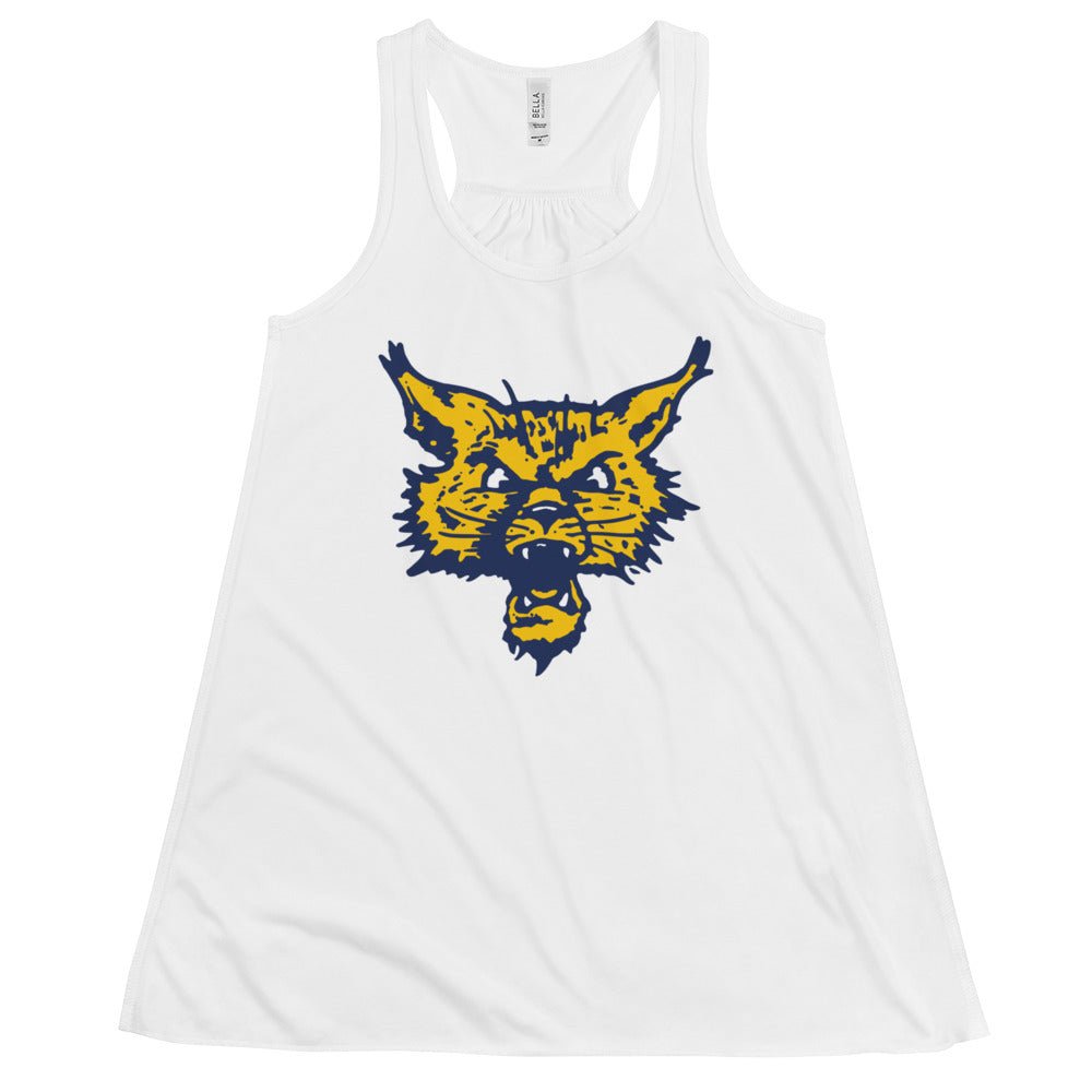 Vintage Montana State Women's Flowy Tank Top - 1950s Wild Cat Art W Tank Top - Rivalry Week