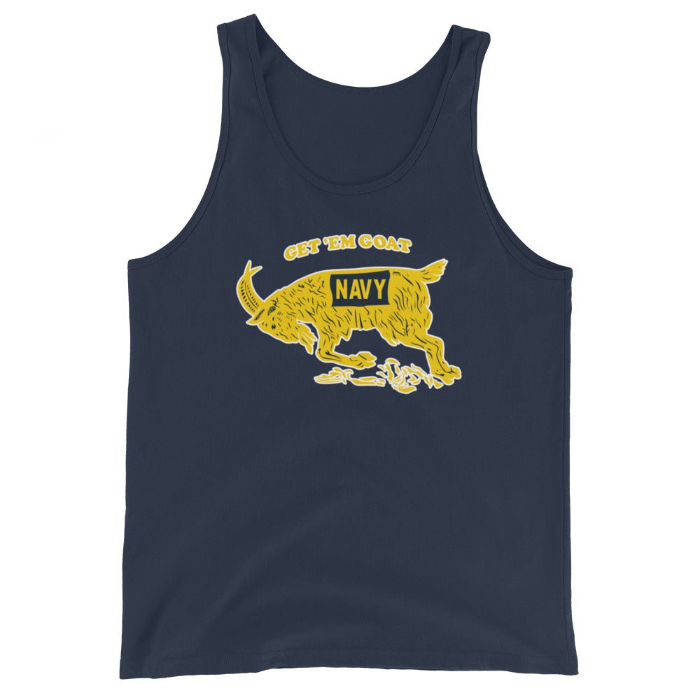 Vintage Navy Men's Tank Top - 1942 Navy Get 'Em Goat Art Mens Tank Top - rivalryweek