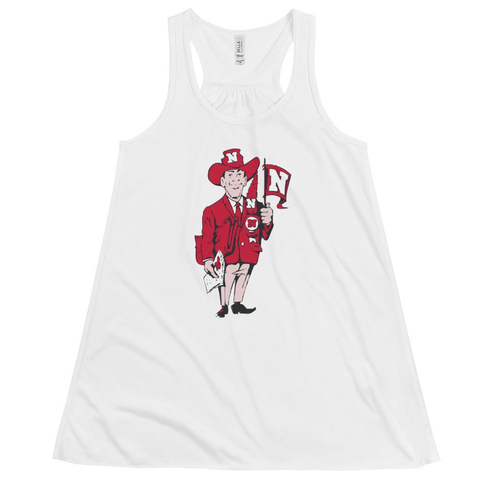 Vintage Nebraska Fan Women's Flowy Tank Top - 1965 Big Red Art W Tank Top - rivalryweek