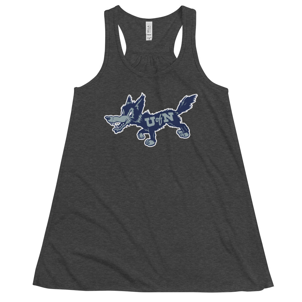 Vintage Nevada Wolfpack Women's Flowy Tank Top - 1940s U of N Wolfpack Mascot Art W Tank Top - rivalryweek