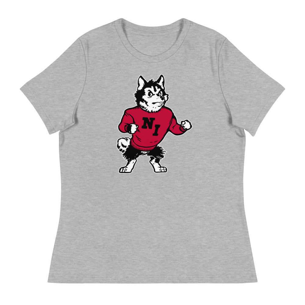 Vintage NIU Women's Relaxed Shirt - 1968 Strutting Husky Art W Relaxed T Shirt - Rivalry Week