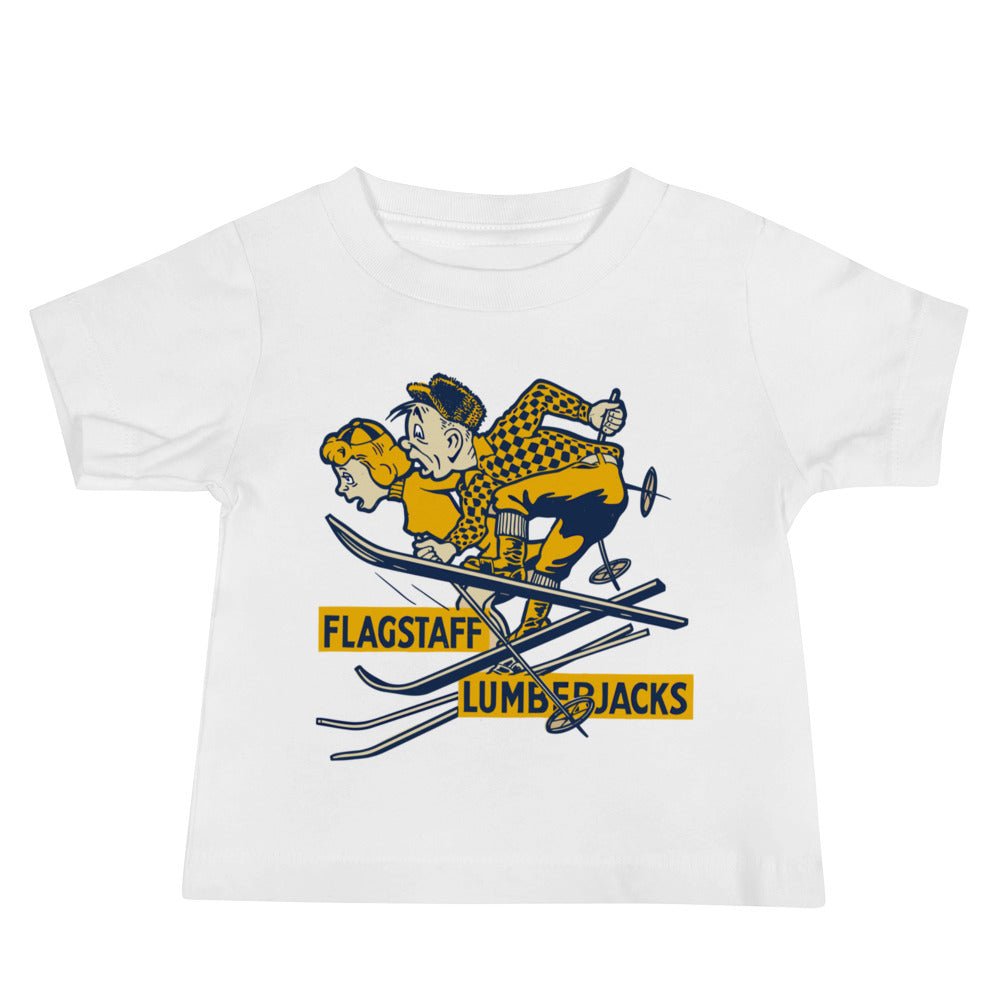 Vintage Northern Arizona Baby T Shirt - 1950s Flagstaff Lumberjacks Art Baby Staple Tee - Rivalry Week