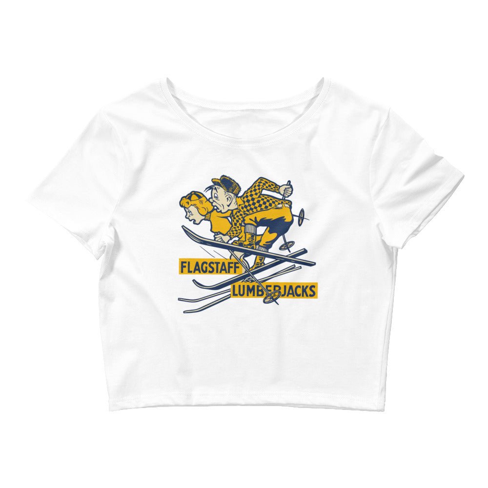 Vintage Northern Arizona Crop Top - 1950s Flagstaff Lumberjacks Art Crop Top - Rivalry Week