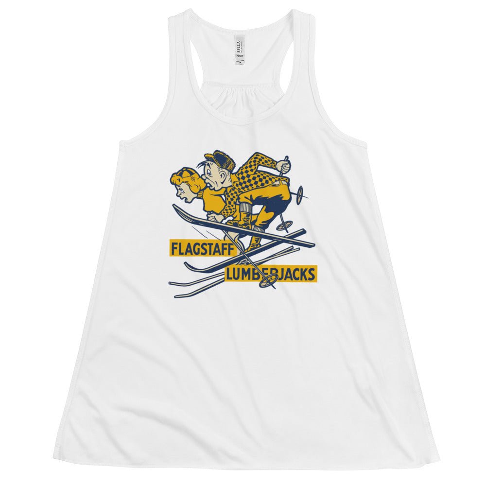 Vintage Northern Arizona Women's Flowy Tank Top - 1950s Flagstaff Lumberjacks Art W Tank Top - Rivalry Week