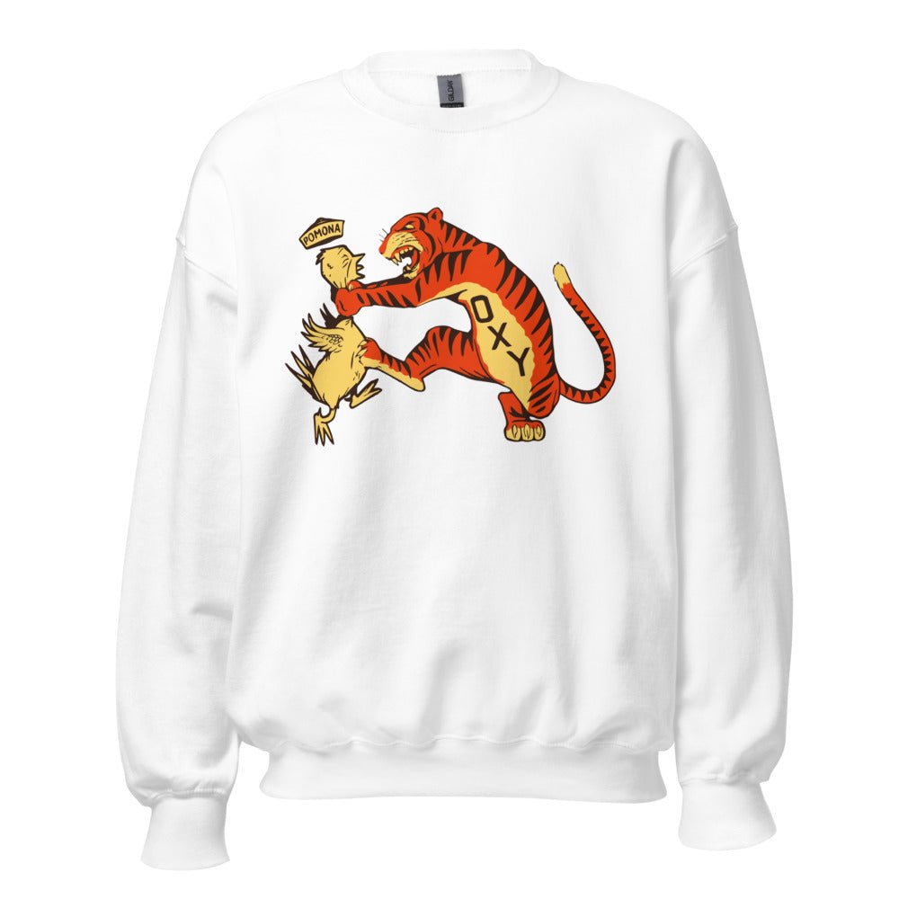 Vintage Occidental College Rivalry Crew Neck Sweatshirt - 1930s Tigers vs. Pomona Art Sweatshirt - rivalryweek