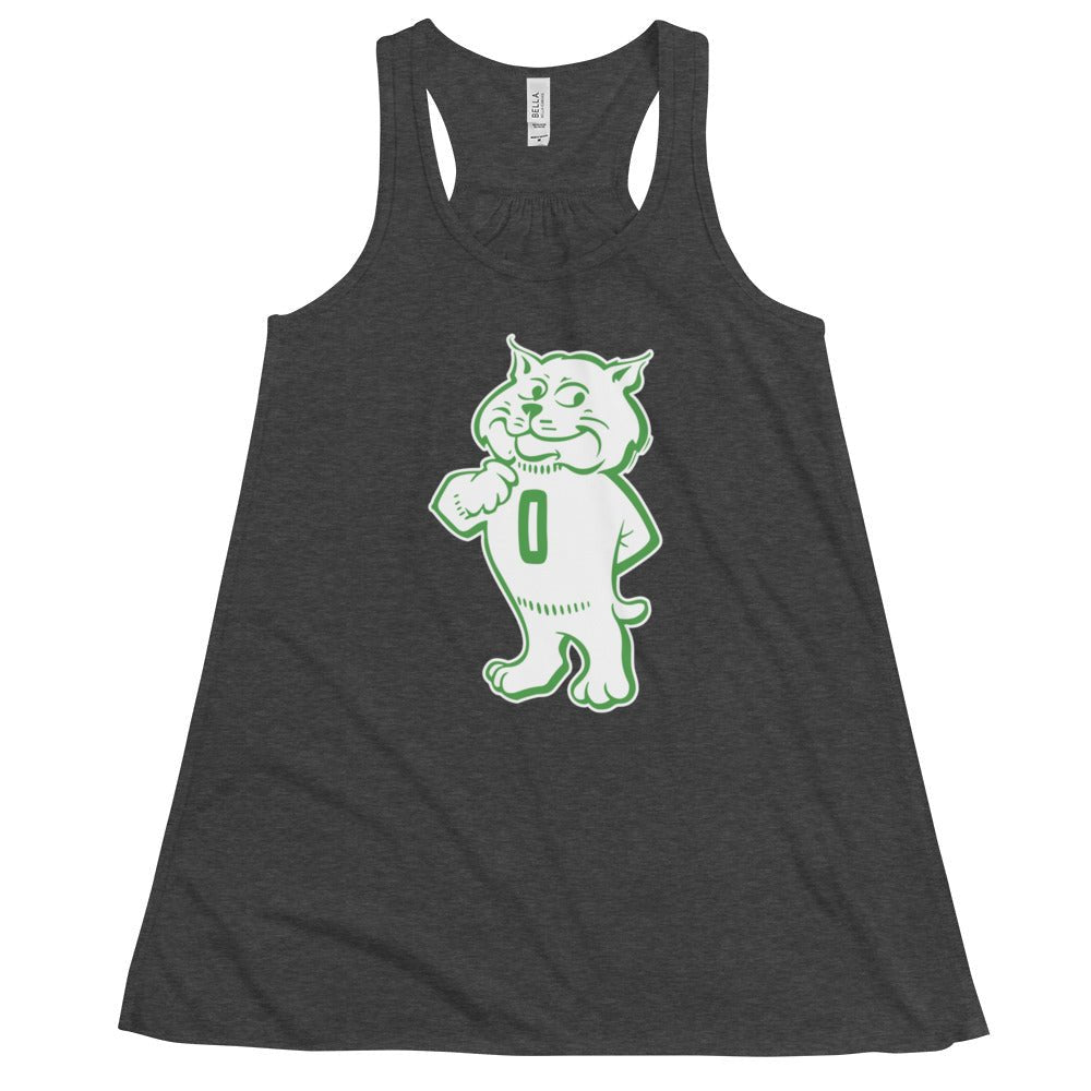 Vintage Ohio Mascot Women's Flowy Tank Top - 1960s Proud Bobcat Art W Tank Top - Rivalry Week