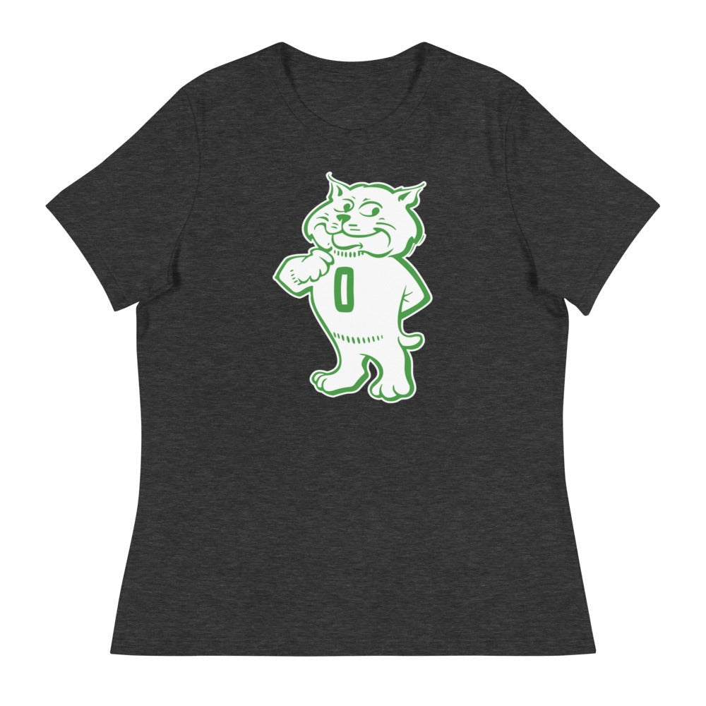 Vintage Ohio Mascot Women's Relaxed Shirt - 1960s Proud Bobcat Art W Relaxed T Shirt - Rivalry Week