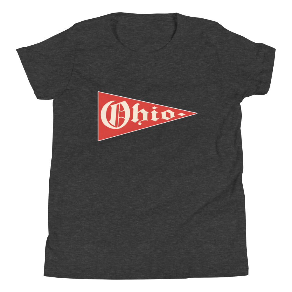 Vintage Ohio State Kids Youth Shirt - 1960s Ohio Pennant Art Youth Staple Tee - Rivalry Week