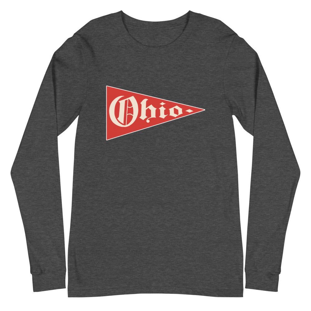 Vintage Ohio State Long Sleeve Shirt - 1960s Ohio Pennant Art Long Sleeve Shirt - Rivalry Week