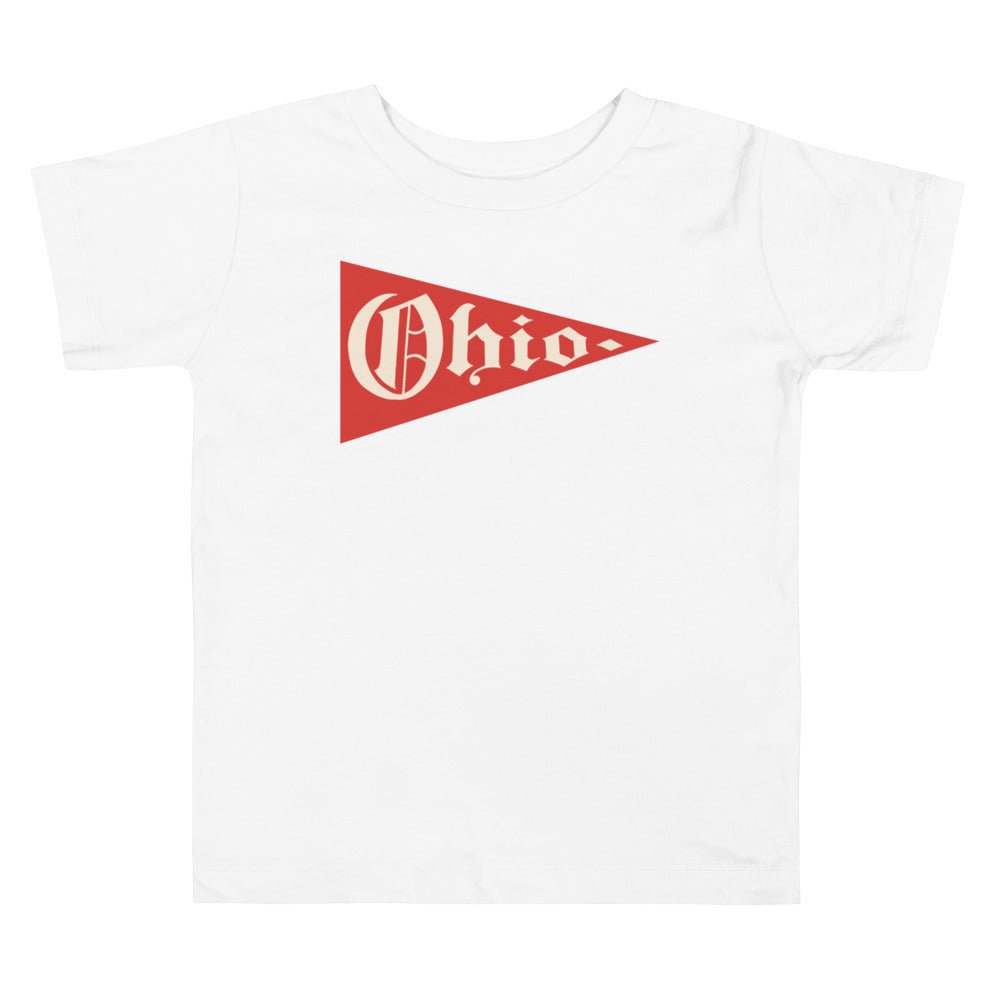 Vintage Ohio State Toddler T Shirt - 1960s Ohio Pennant Art Toddler Staple Tee - Rivalry Week