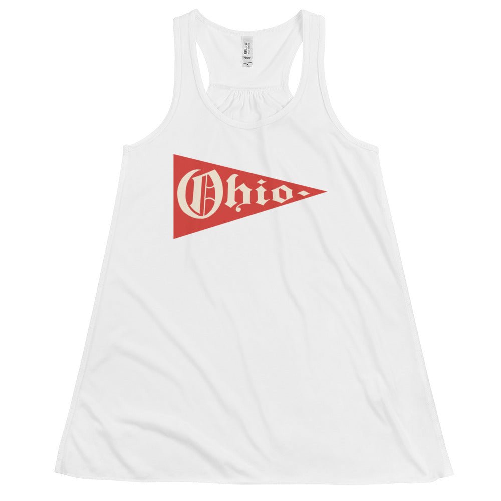 Vintage Ohio State Women's Flowy Tank Top - 1960s Ohio Pennant Art W Tank Top - Rivalry Week