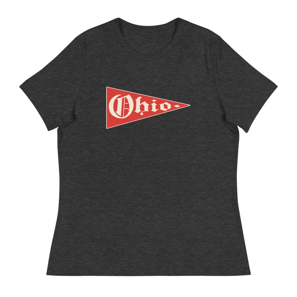 Vintage Ohio State Women's Relaxed Shirt - 1960s Ohio Pennant Art W Relaxed T Shirt - Rivalry Week