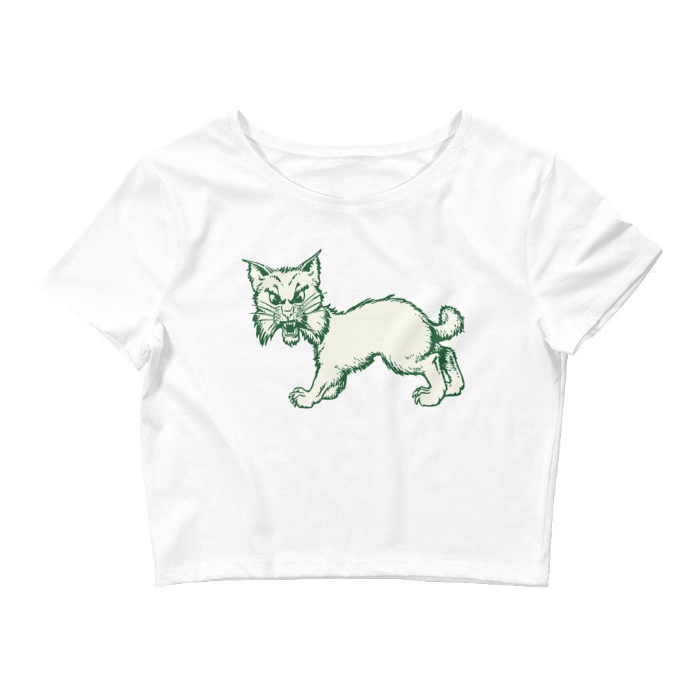 Vintage Ohio University Crop Top - 1950s All Fours Bobcat Art Crop Top - rivalryweek