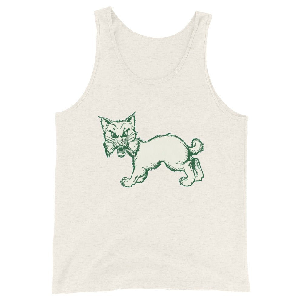 Vintage Ohio University Men's Tank Top - 1950s All Fours Bobcat Art Mens Tank Top - rivalryweek