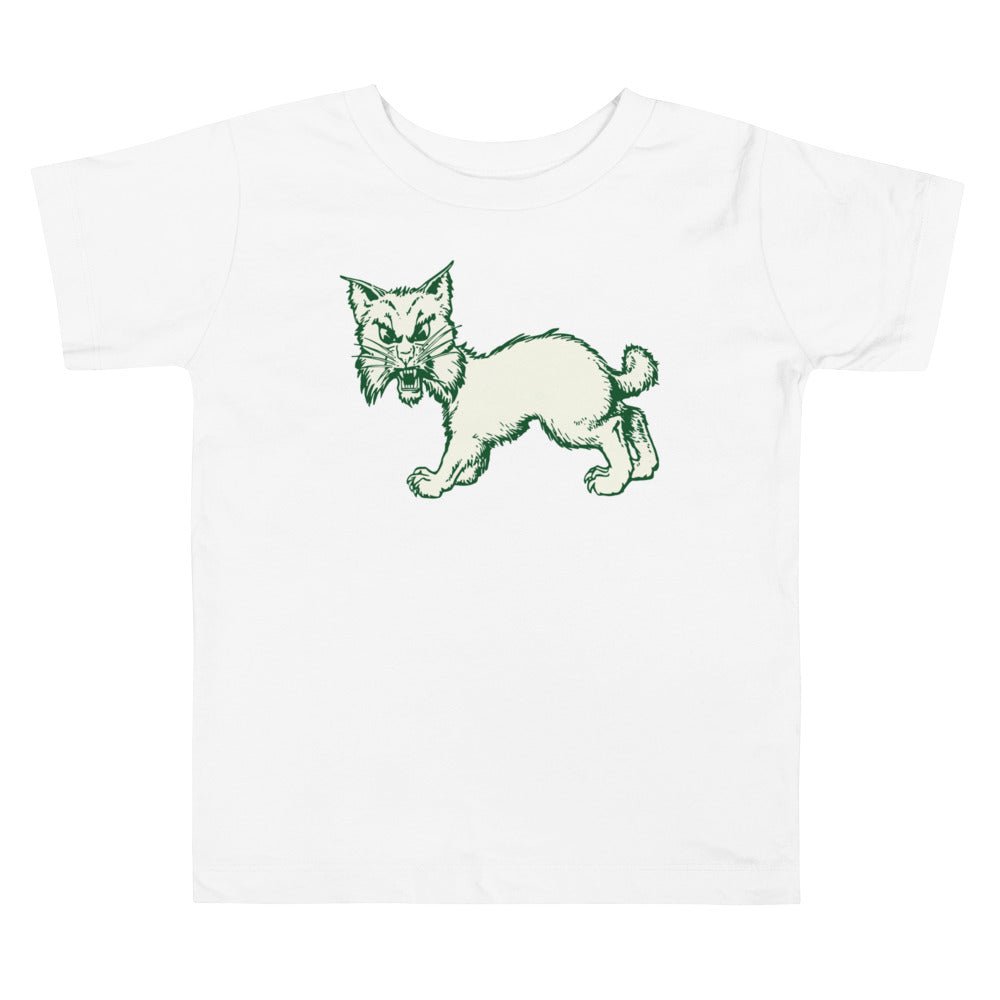 Vintage Ohio University Toddler T Shirt - 1950s All Fours Bobcat Art Toddler Staple Tee - rivalryweek