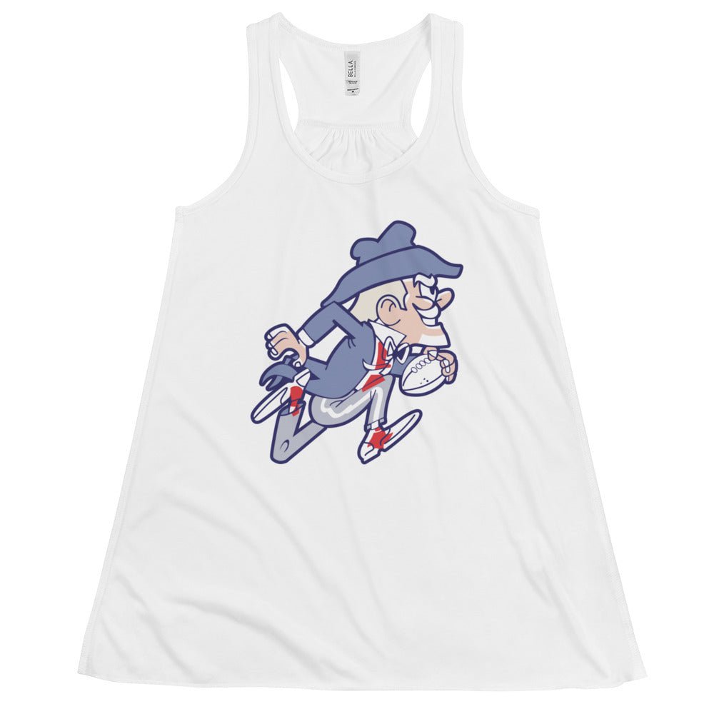 Vintage Ole Miss Football Women's Flowy Tank Top - 1950s Running Colonel Reb Art W Tank Top - rivalryweek