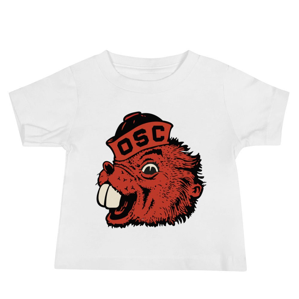 Vintage Oregon State Baby T Shirt - 1951 Sailor Beaver Art Baby Staple Tee - rivalryweek