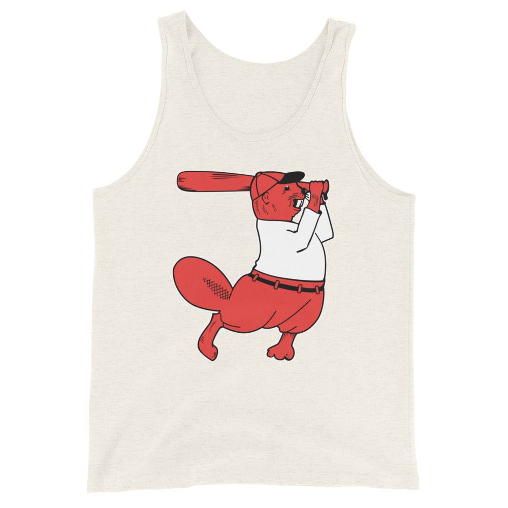 Vintage Oregon State Baseball Men's Tank Top - 1940s Baseball Beaver Art Mens Tank Top - rivalryweek