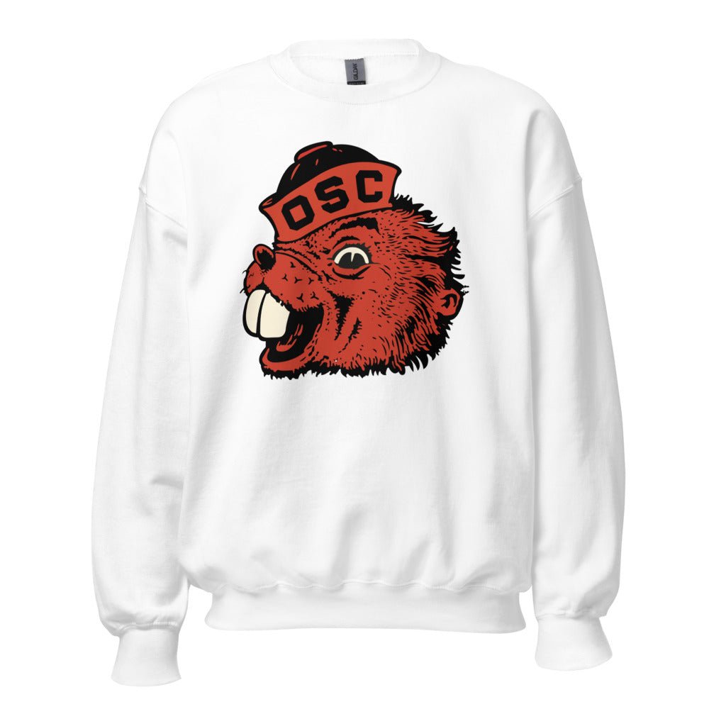 Vintage Oregon State Crew Neck Sweatshirt - 1951 Sailor Beaver Art Sweatshirt - rivalryweek