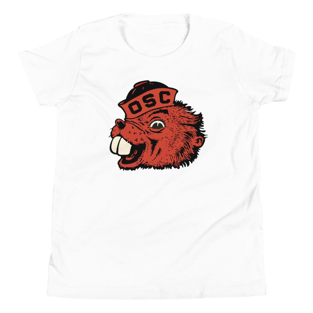 Vintage Oregon State Kids Youth Shirt - 1951 Sailor Beaver Art Youth Staple Tee - rivalryweek