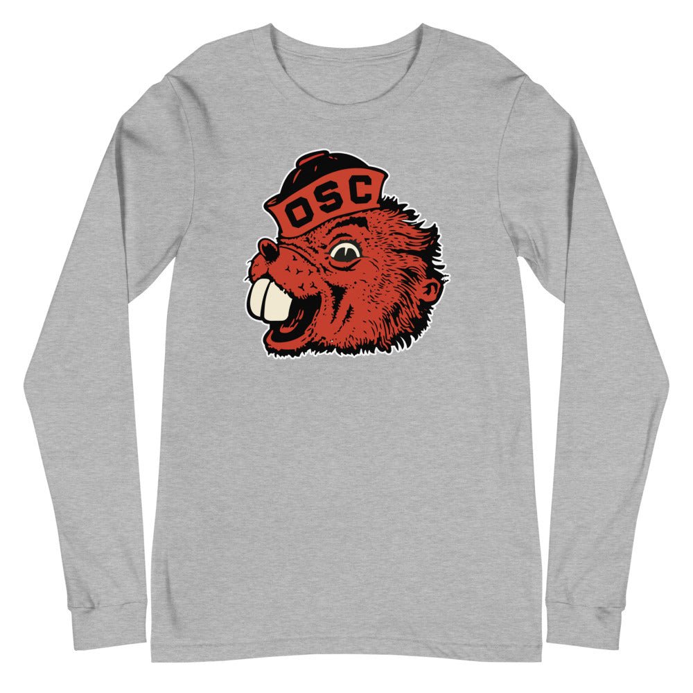 Vintage Oregon State Long Sleeve Shirt - 1951 Sailor Beaver Art Long Sleeve Shirt - rivalryweek