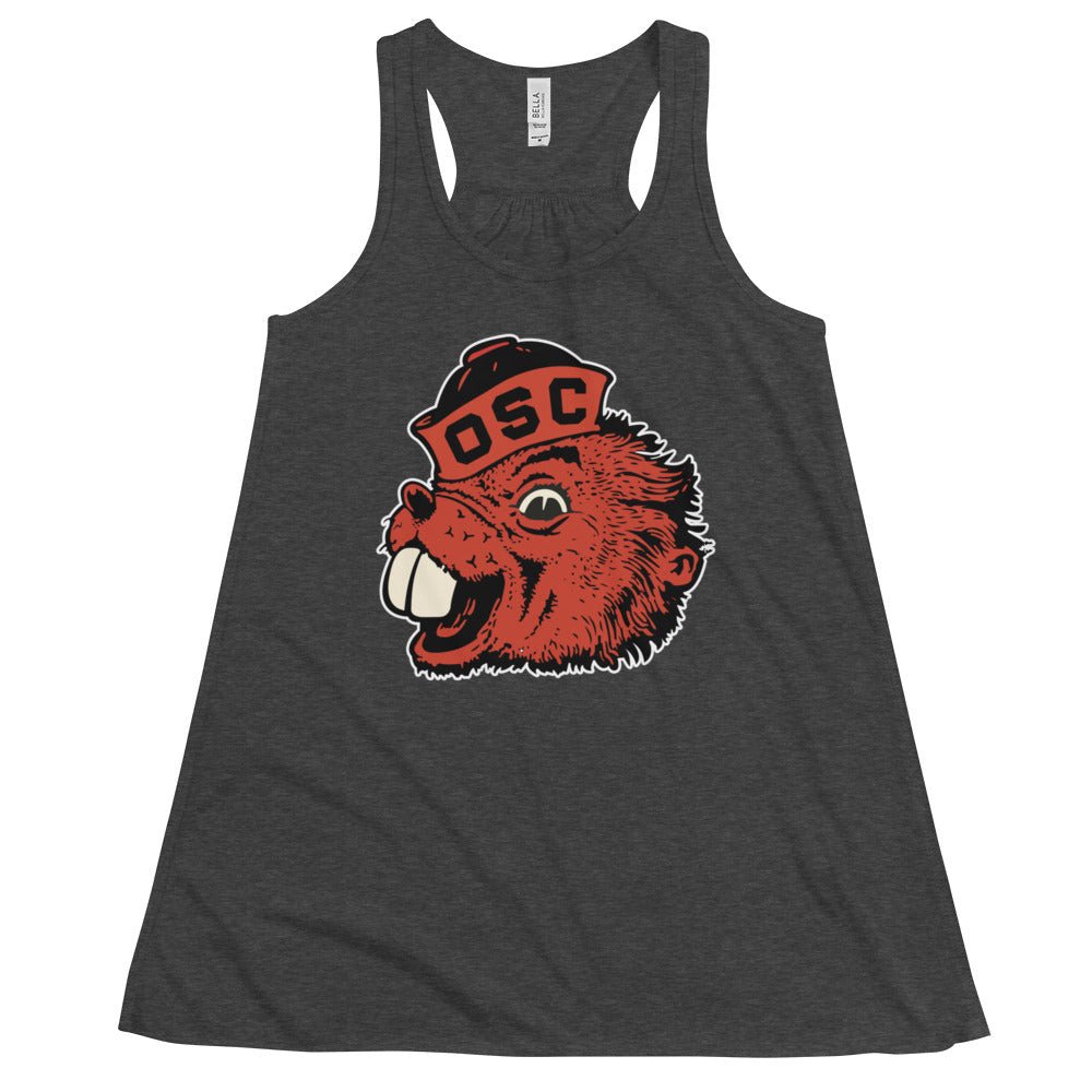 Vintage Oregon State Women's Flowy Tank Top - 1951 Sailor Beaver Art W Tank Top - rivalryweek