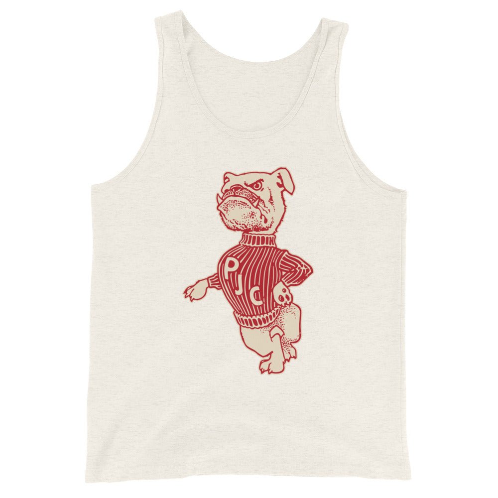 Vintage Pasadena City College (fka PJC) Men's Tank Top - 1940s Varsity Bulldog Art Mens Tank Top - rivalryweek