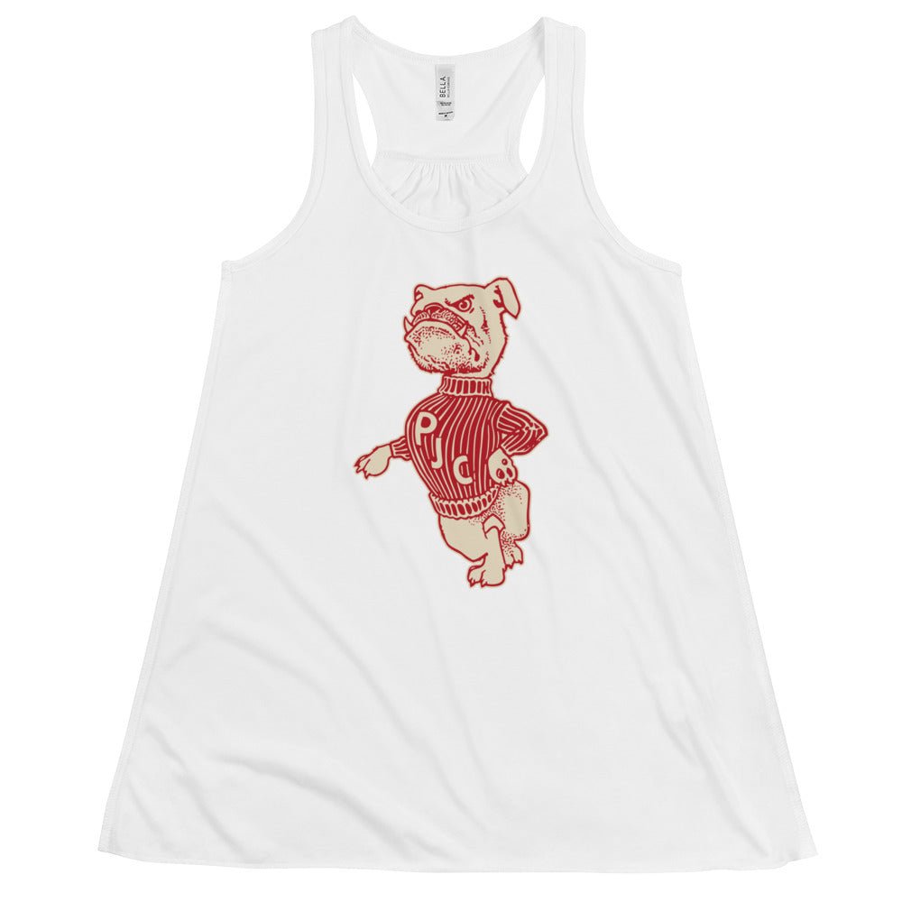 Vintage Pasadena City College (fka PJC) Women's Flowy Tank Top - 1940s Varsity Bulldog Art W Tank Top - rivalryweek