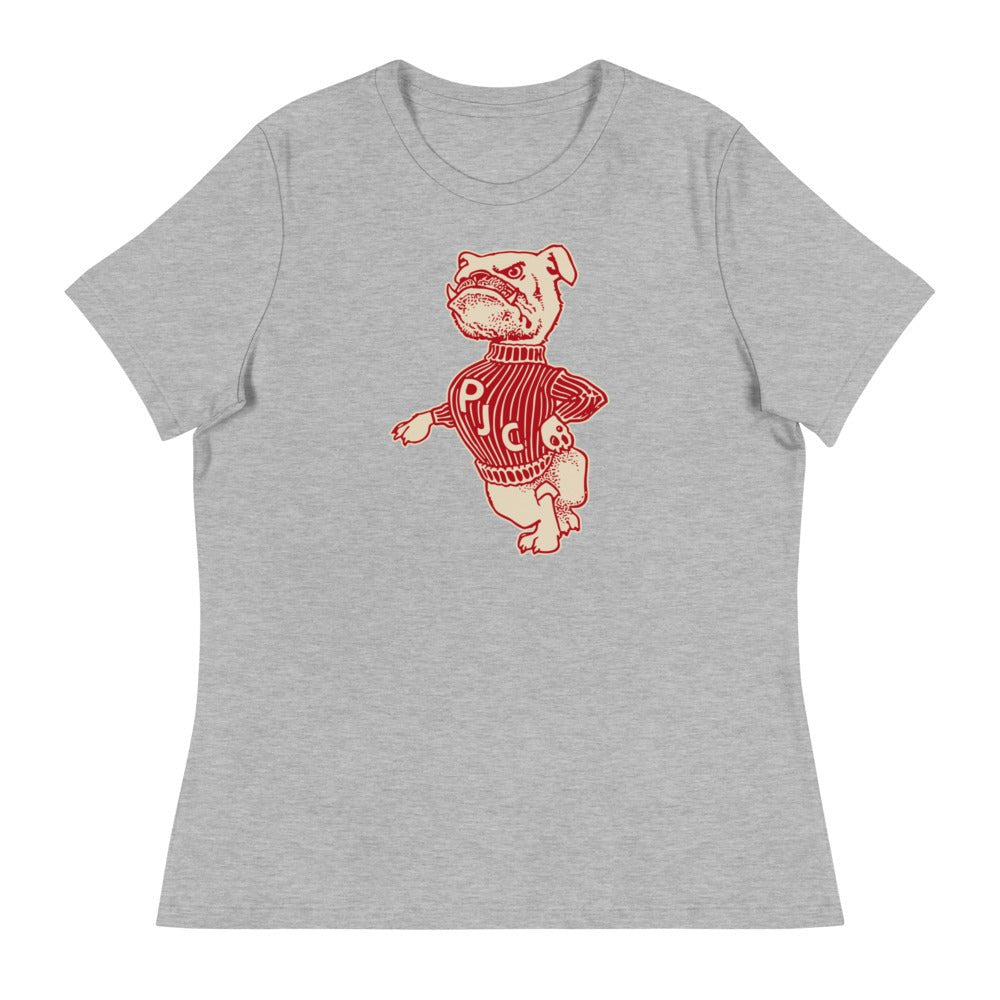 Vintage Pasadena City College (fka PJC) Women's Relaxed Shirt - 1940s Varsity Bulldog Art W Relaxed T Shirt - rivalryweek